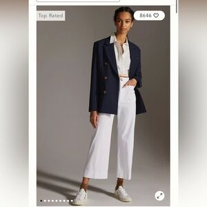 The Colette Cropped Wide-Leg Pants by Maeve NEW